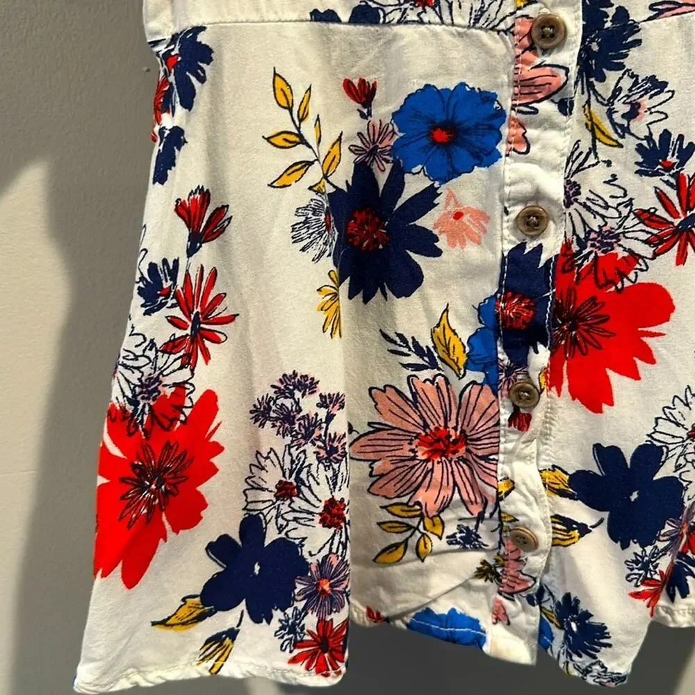 Old Navy Baby Girl 18-24 Month White Floral Collared‎ Dress
